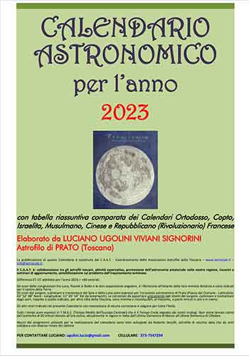 Calendario Astronomico 2022